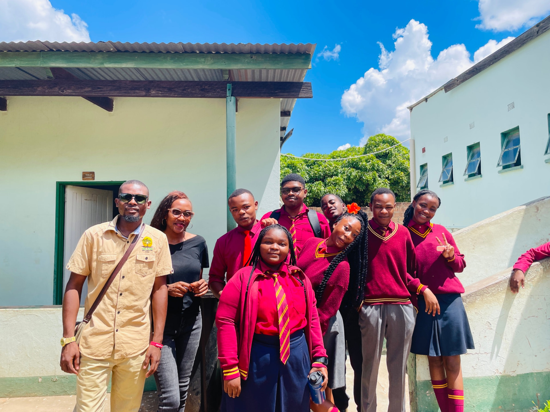 TFGI facilitators with secondary school pupils