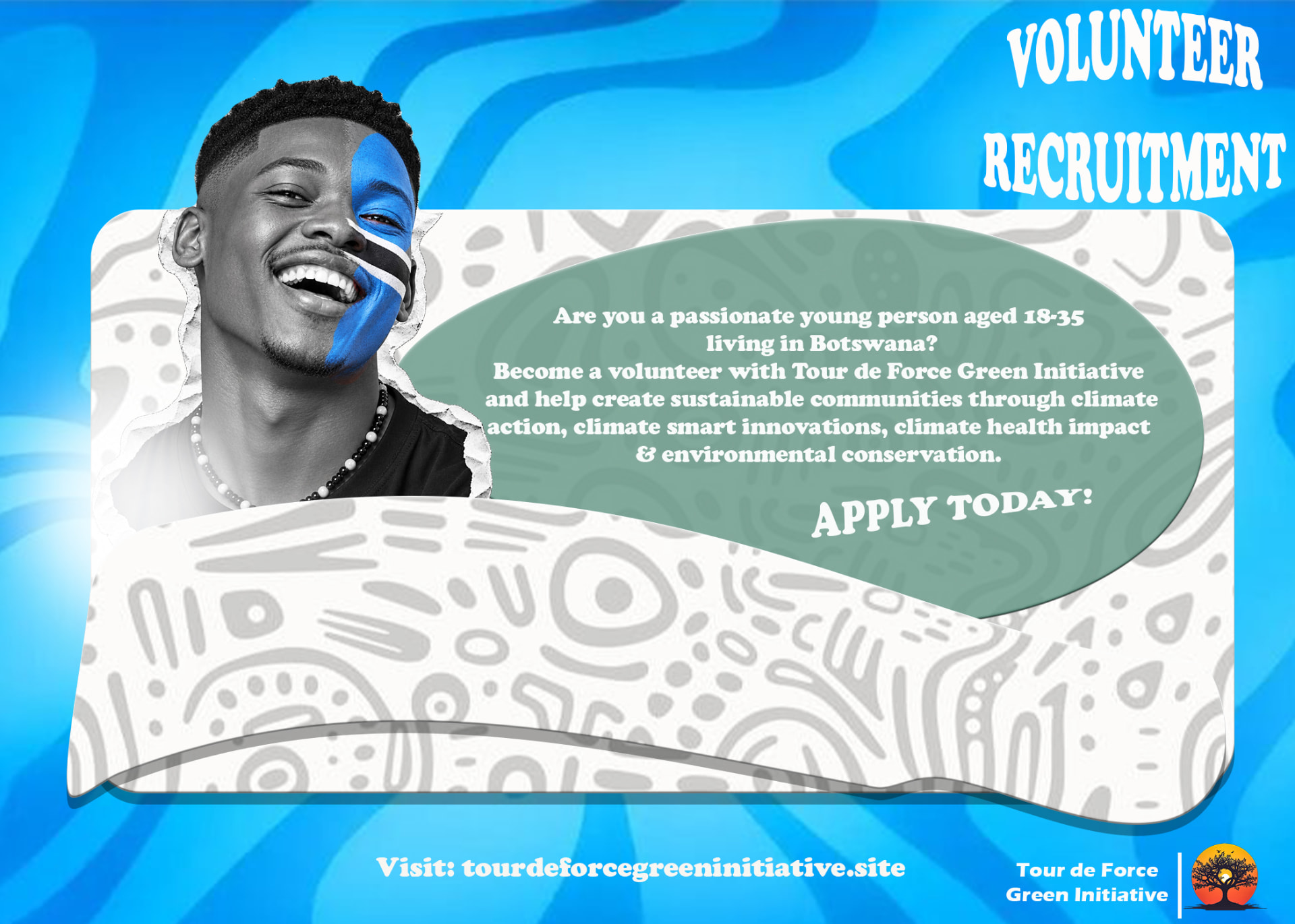 Botswana volunteer recruitment poster